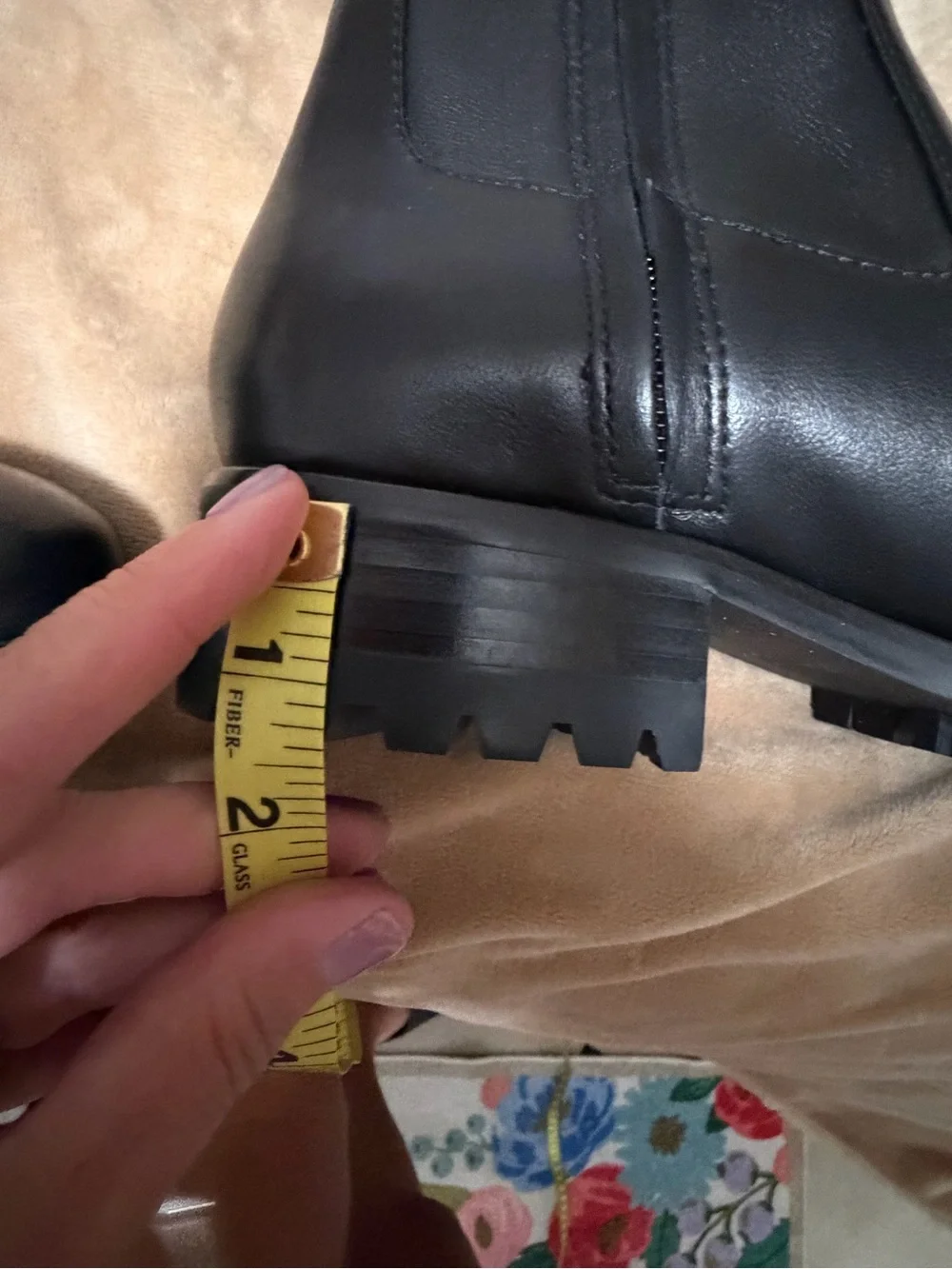 NWT PAIGE Bryn Black Over-the-Knee Leather Lug-Sole Boots 7.5
